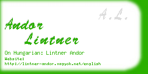 andor lintner business card